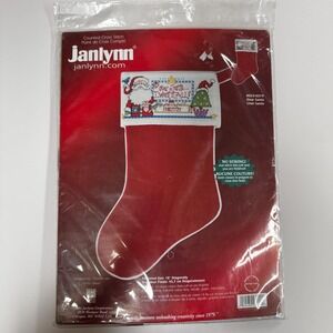Vintage Cross Stitch Stocking kit:  Janlynn Dear Santa #023-0219